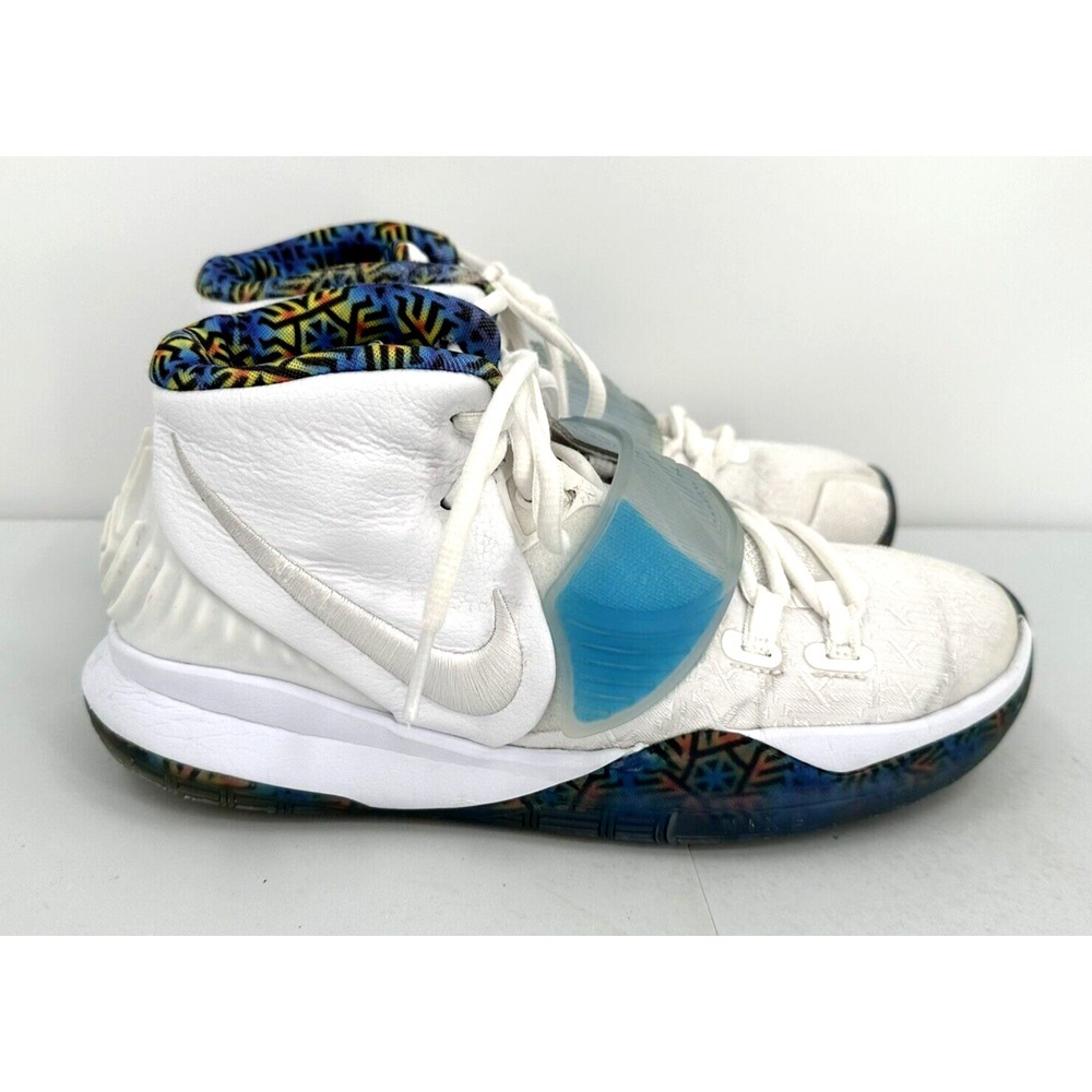 NIKE KYRIE‎ 6 WHITE SAPPHIRE LASER CRIMSON Youth Boy Size 6 Kyrie Irving